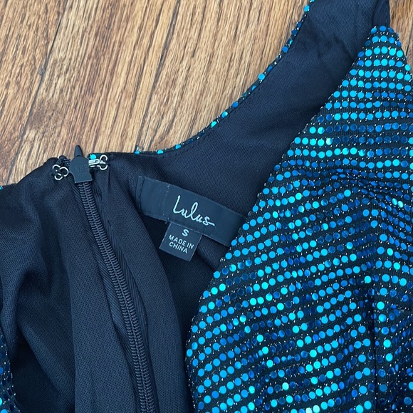 Lulu’s Blue Sequin Jumpsuit - Picture 5 of 12